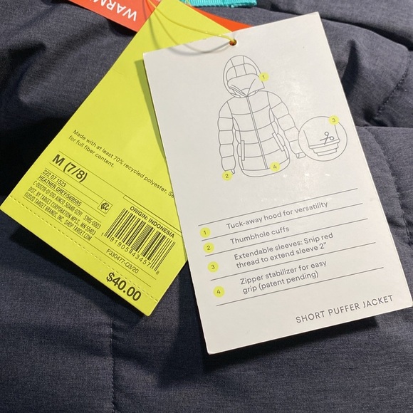 All in Motion Girls Hooded Short Puffer Jacket - Picture 6 of 9